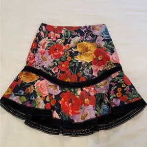 Alice & Olivia floral skirt, size 4
